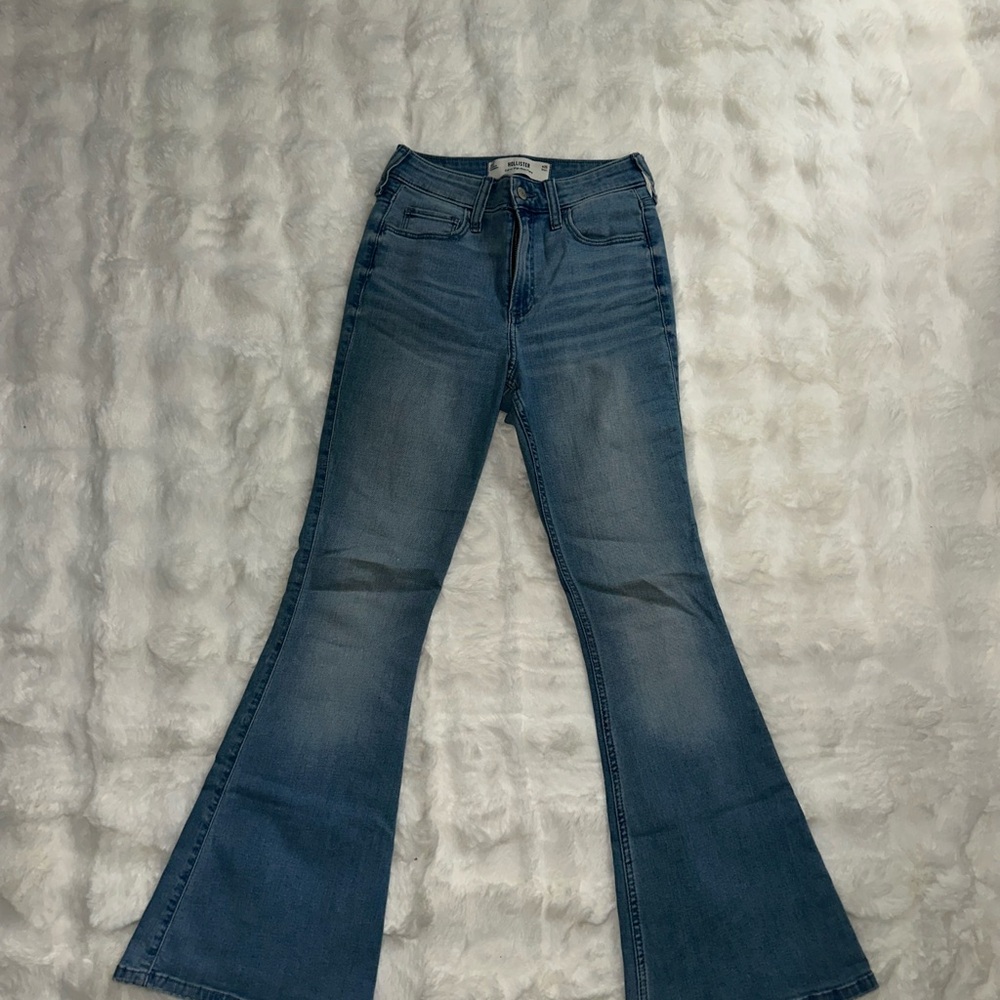 Hollister Classic Blue Wide Leg Jeans